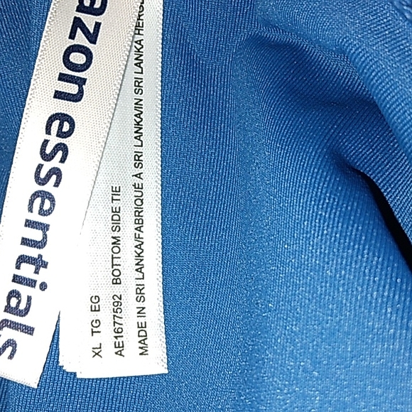 New Plus Size Women's UPF 50 Sapphire Blue Side Tie Bikini Bottoms XL 16W-18W - Picture 5 of 15